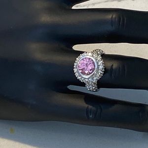 Costume Jewellery Pink Diamond Ring
